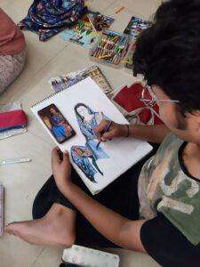 drawing class in nagpur student